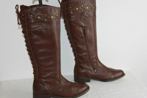 Bottes 3 SUISSES Cuir Cognac T 38 TTBE