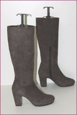 GELATI Bottes Nubuck Gris Foncé à Talons T 35.5 TTBE