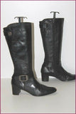 SERGIO CONTI Bottes Cuir Noir Doublées Cuir  T 39 BE