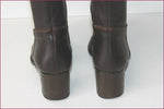 Bottes Genoux Pointues Cuir Souple Marron Foncé T 38 BE