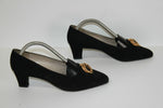 VINTAGE Escarpins MINELLI Tout Cuir Noir T 40.5 BE