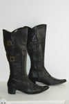 JB MARTIN Bottes Pointues Cuir Noir  Cuir Doublées Cuir T 41 TBE