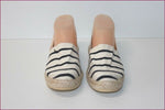 Espadrilles Tissu Lin Motif Marin Travail Artisanal T 36 ETAT NEUF