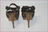 STUDIO Pour André Sandales Cuir Bronze Doré Marron T 35 TBE