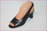 MINELLI Escarpins Ouverts Tout Cuir Noir T 36.5 TBE