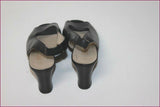 MINELLI Escarpins Ouverts Tout Cuir Noir T 36.5 TBE