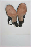 MINELLI Escarpins Ouverts Tout Cuir Noir T 36.5 TBE