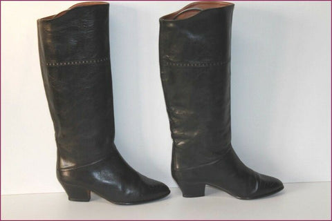 BALIZZA Bottes Cavalières Tout Cuir Noir T 37.5 TTBE