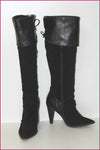 SAN MARINA Bottes Genoux Bi matière Cuir Daim T 38 ETAT NEUF