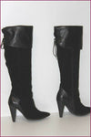 SAN MARINA Bottes Genoux Bi matière Cuir Daim T 38 ETAT NEUF