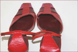DIANINI Escarpins Tout Cuir Ajouré rouge Foncé T 38 TBE