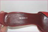 DIANINI Escarpins Tout Cuir Ajouré rouge Foncé T 38 TBE