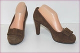 MARIA JAEN Escarpins Daim Marron T 39 TBE
