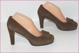 MARIA JAEN Escarpins Daim Marron T 39 TBE
