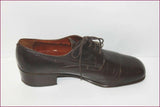 AU FUSIL A AIGUILLES Derby à Lacets VINTAGE Tout Cuir Cognac T 41 TBE