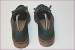 MANFIELD Mocassins à Franges Cuir Vert foncé T 40.5 TBE