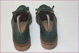 MANFIELD Mocassins à Franges Cuir Vert foncé T 40.5 TBE