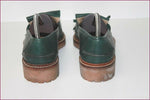 MANFIELD Mocassins à Franges Cuir Vert foncé T 40.5 TBE