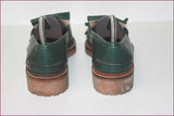 MANFIELD Mocassins à Franges Cuir Vert foncé T 40.5 TBE
