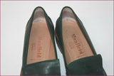 MANFIELD Mocassins à Franges Cuir Vert foncé T 40.5 TBE