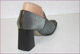 JB MARTIN Escarpins Toile Grise et Cuir Bronze T 4.5 / 38.5 TBE