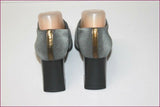 JB MARTIN Escarpins Toile Grise et Cuir Bronze T 4.5 / 38.5 TBE