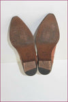 ZARA Low Boots Western Cuir Marron Clair T 37 TTBE
