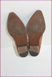 ZARA Low Boots Western Cuir Marron Clair T 37 TTBE