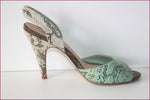 H&M Escarpins Sandales Cuir Synthétique Façon Reptile T 40 BE