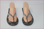 ANN TAYLOR LOFT Tongs Cuir Marron Foncé T 7.5 / T 39 TTBE