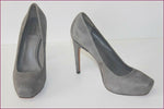 CALVIN KLEIN Escarpins Tout Cuir Gris Hauts Talons Fins T 36 TBE