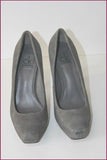 CALVIN KLEIN Escarpins Tout Cuir Gris Hauts Talons Fins T 36 TBE