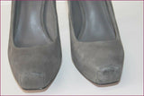 CALVIN KLEIN Escarpins Tout Cuir Gris Hauts Talons Fins T 36 TBE