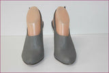 MANOUKIAN Escarpins Cuir Gris talons Ouverts T 38 TBE