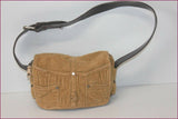 DIESEL Petit Sac Cuir et Coton Moutarde Porté Epaule ou Main BE
