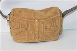 DIESEL Petit Sac Cuir et Coton Moutarde Porté Epaule ou Main BE