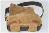 DIESEL Petit Sac Cuir et Coton Moutarde Porté Epaule ou Main BE
