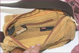 DIESEL Petit Sac Cuir et Coton Moutarde Porté Epaule ou Main BE