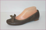 LOUISON Paris Ballerines Tout Cuir Marron Gabardine T 39 TBE