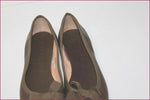 LOUISON Paris Ballerines Tout Cuir Marron Gabardine T 39 TBE