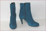 BUFFALO LONDON Bottines à Talons Nubuck Bleu Iris T 38 TTBE