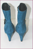 BUFFALO LONDON Bottines à Talons Nubuck Bleu Iris T 38 TTBE