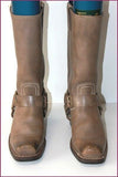 FRYE Bottes Esprit Motards Cuir Marron Taupe T 7 US / T 38.5 FR TBE