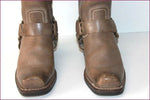 FRYE Bottes Esprit Motards Cuir Marron Taupe T 7 US / T 38.5 FR TBE