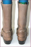 FRYE Bottes Esprit Motards Cuir Marron Taupe T 7 US / T 38.5 FR TBE