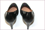 EVELIN'S Reims Escarpins Tout Cuir Noir Hauts Talons T 5.5  / T 37 TBE