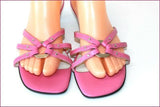 ROSA LIPTY Escarpins Sandales Cuir Rose T 40 ETAT NEUF