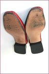 PIKOLINOS Escarpins Cuir Rouge Foncé Talons Elastiqués T 38 TBE