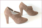 ZARA Escarpins Nubuck  Marron Clair Hauts Talons T 40 TBE