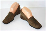 TED LAPIDUS Escarpins Daim Marron Talons Compensés T 36 BE